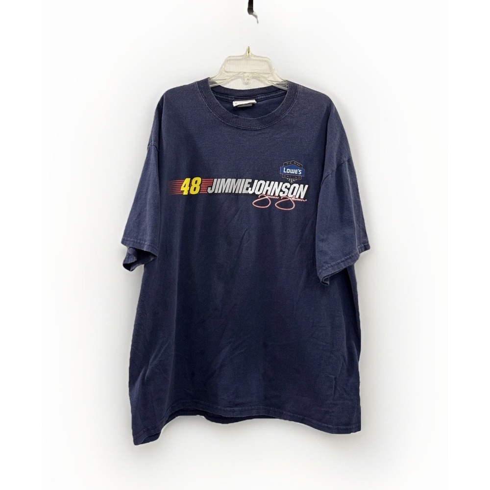 VTG Jimmie Johnson Mens‎ Size XL 48 Lowe's NASCAR Blue Winners Circle T-Shirt